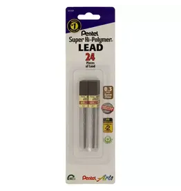 PENTEL LEAD REFILLS: 0.3mm, HB - 24 PACK