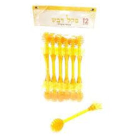 7" PLASTIC HONEY DIPPER WITH BEE TOPPER - 12 PACK