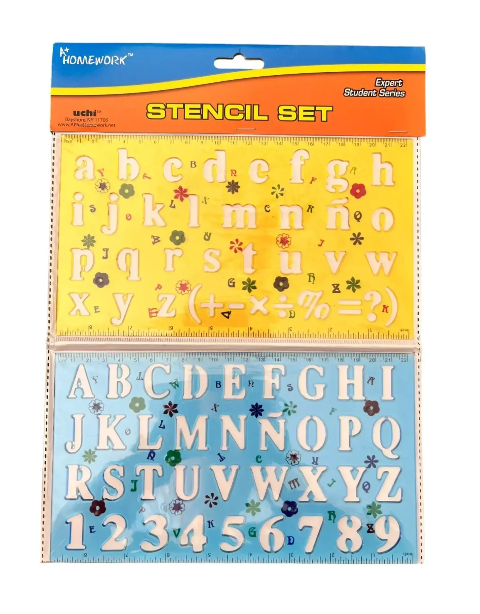 STENCIL SET - ALPHABET LOWERCASE & UPPERCASE & NUMBERS