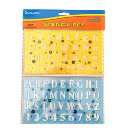 STENCIL SET - ALPHABET LOWERCASE & UPPERCASE & NUMBERS