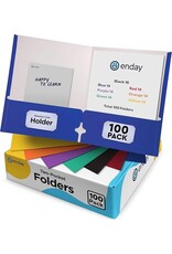 2 POCKET PAPER FOLDER  - 100 PACK