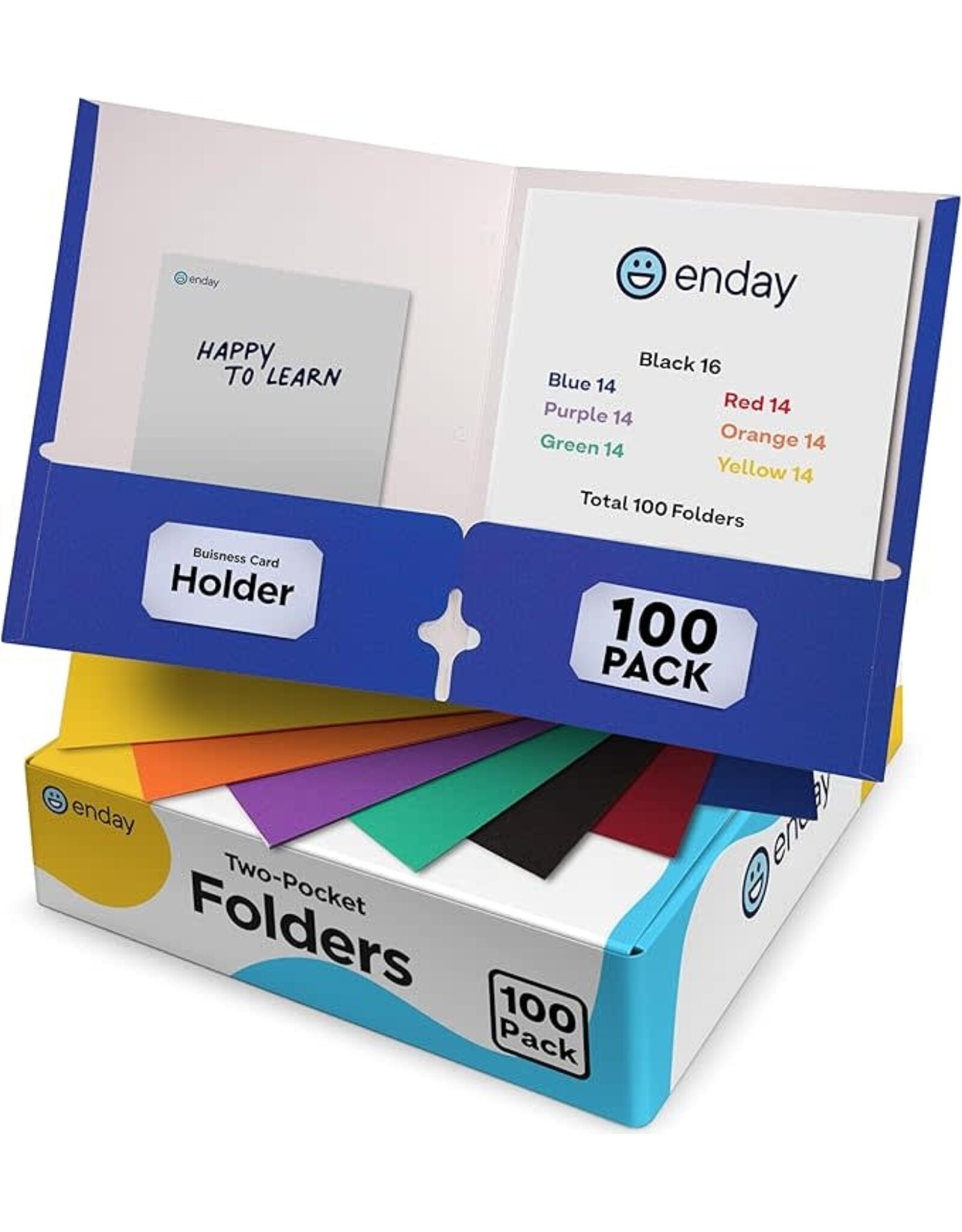 2 POCKET PAPER FOLDER  - 100 PACK