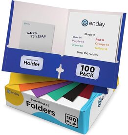 2 POCKET PAPER FOLDER  - 100 PACK
