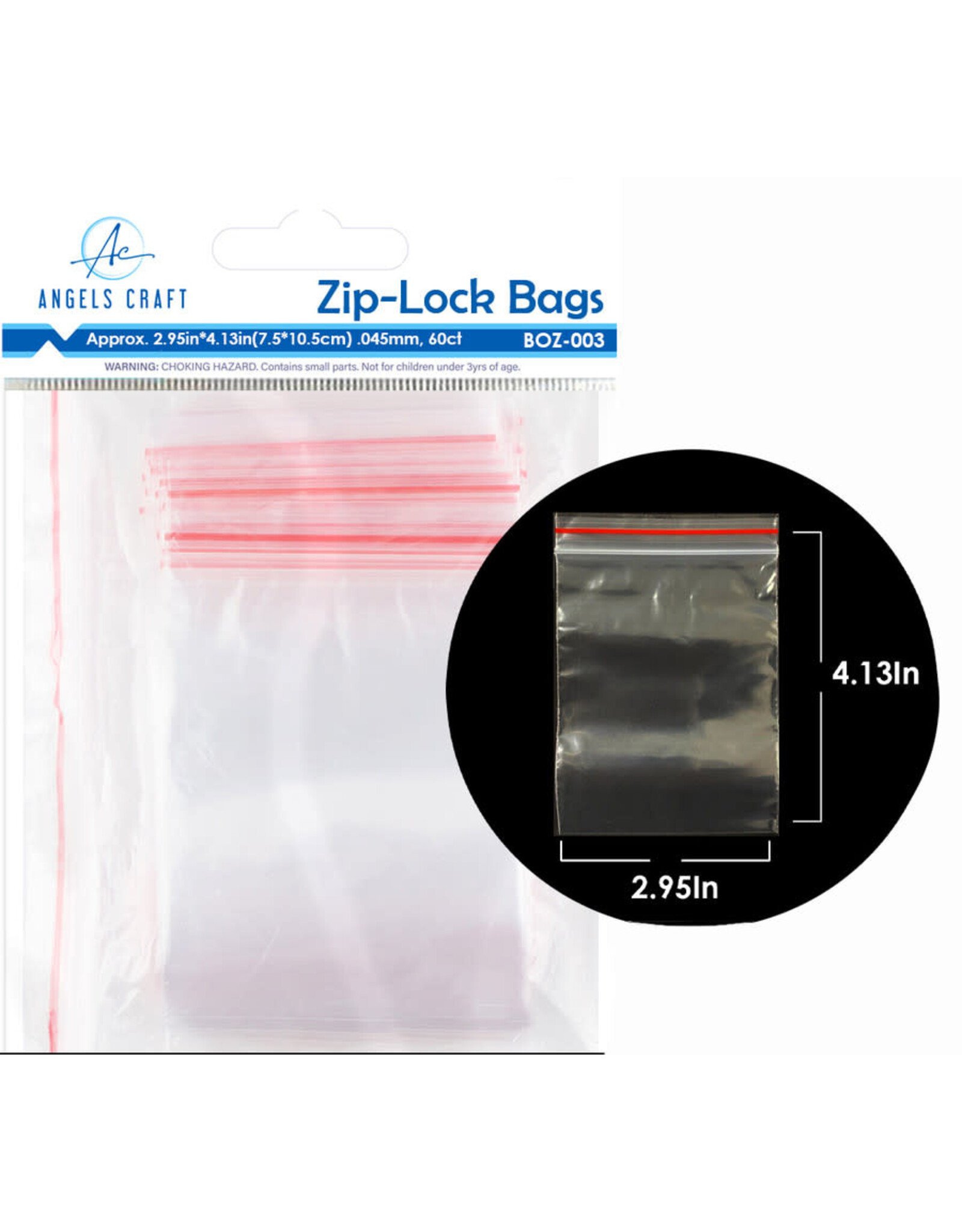 ZIP LOCK  BAGS  3"X4" - 60 PACK