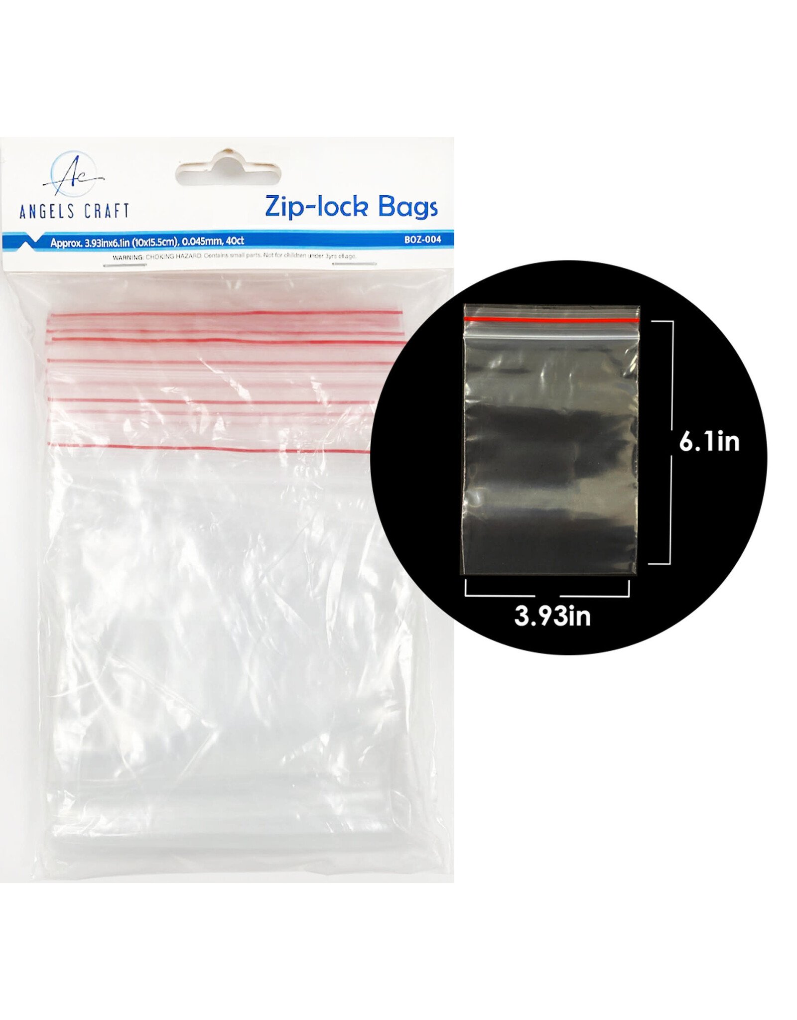 ZIP LOCK  BAGS  4"X6" - 40 PACK