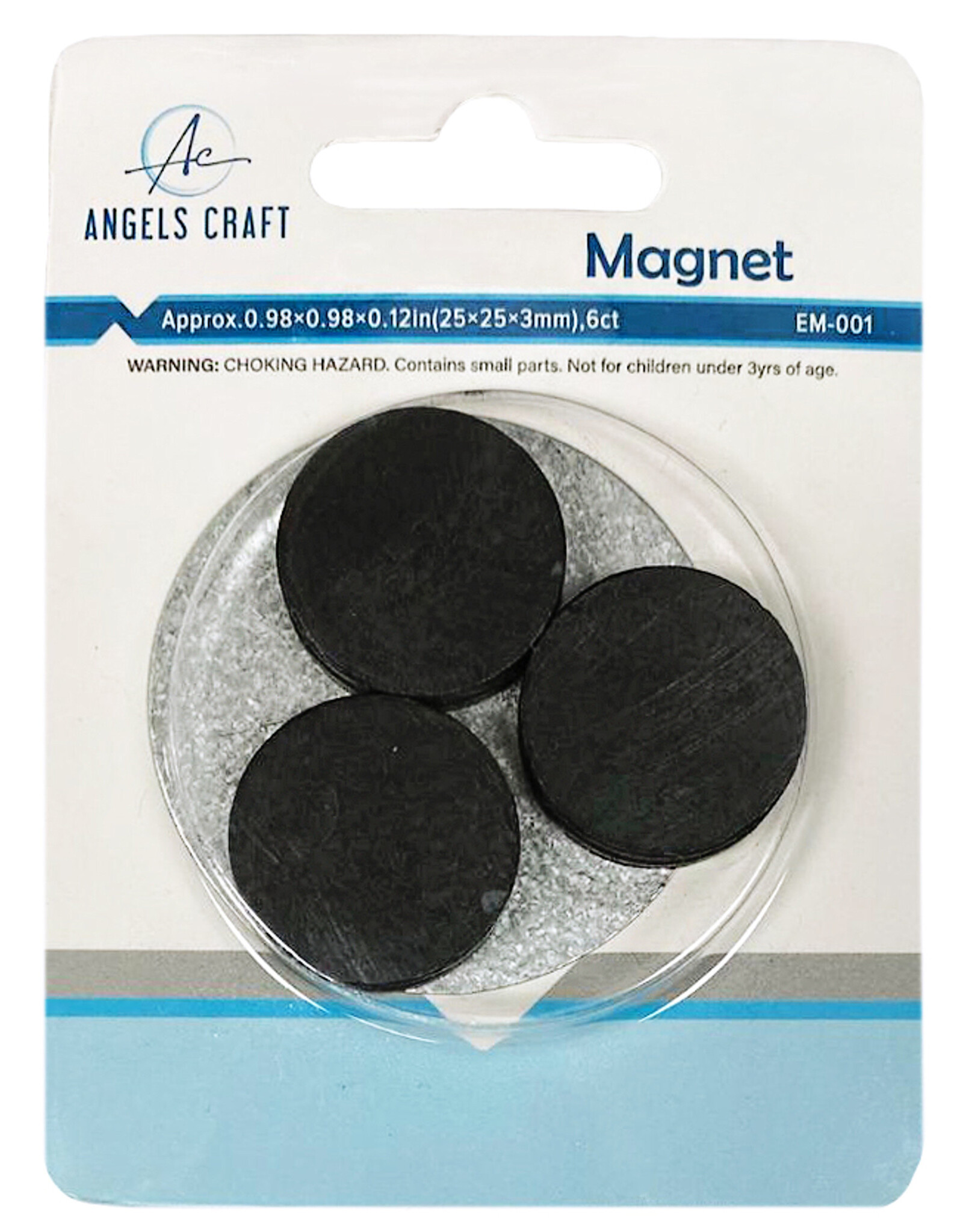 CERAMIC MAGNET DISC  1" 6 PACK