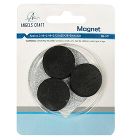 CERAMIC MAGNET DISC  1" 6 PACK