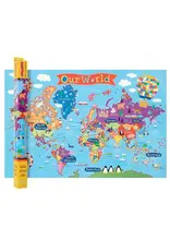Laminated Kids World  Wall Map   36" x 24"
