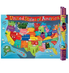 Laminated Kids USA Wall Map   36" x 24"