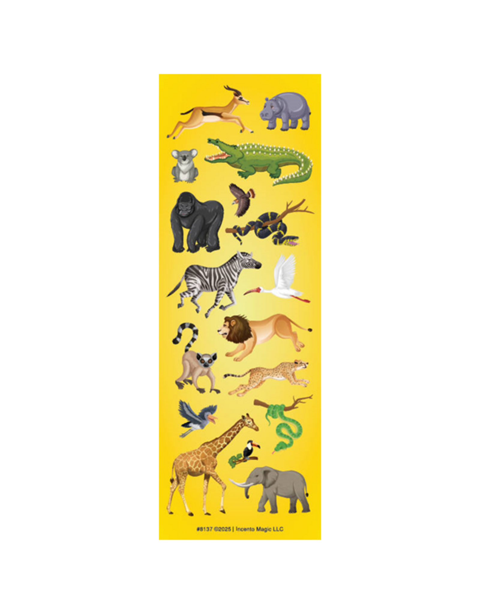 incento magic STICKERS: ANIMALS  DIE-CUT - 6 SHEETS