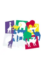STENCIL: ZOO ANIMALS - 8.75"X6.75" - 6 PACK