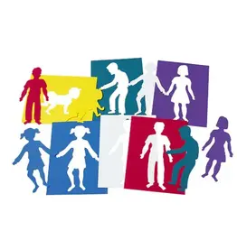 STENCIL: PEOPLE FAMILY THEME - 8.75"X6.75" - 6 PACK