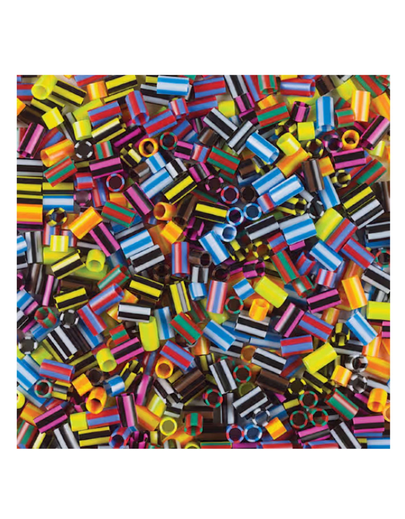 STRAW BEADS STRIPED 1000 PACK