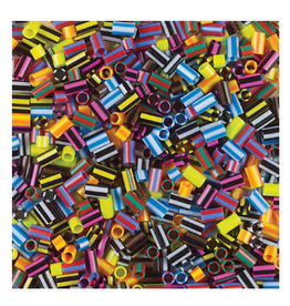 STRAW BEADS STRIPED 1000 PACK
