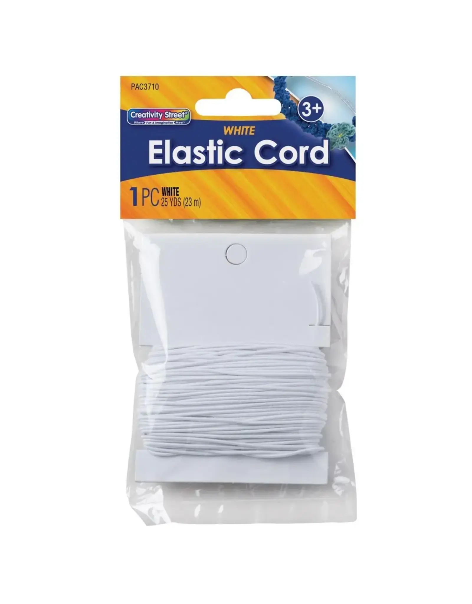 BEADING THREAD - ELASTIC - WHITE 1.2MM X 25 YARDS