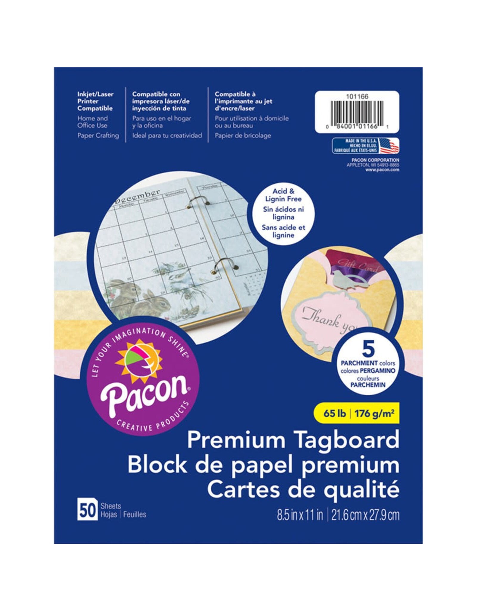 CARDSTOCK: 65LB 8 1/2"X11" ASSORTED PARCHMENT 50 SHEETS