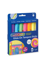 GLIDE ON TEMPERA PAINT STICKS 6 FLUORESCENT COLORS