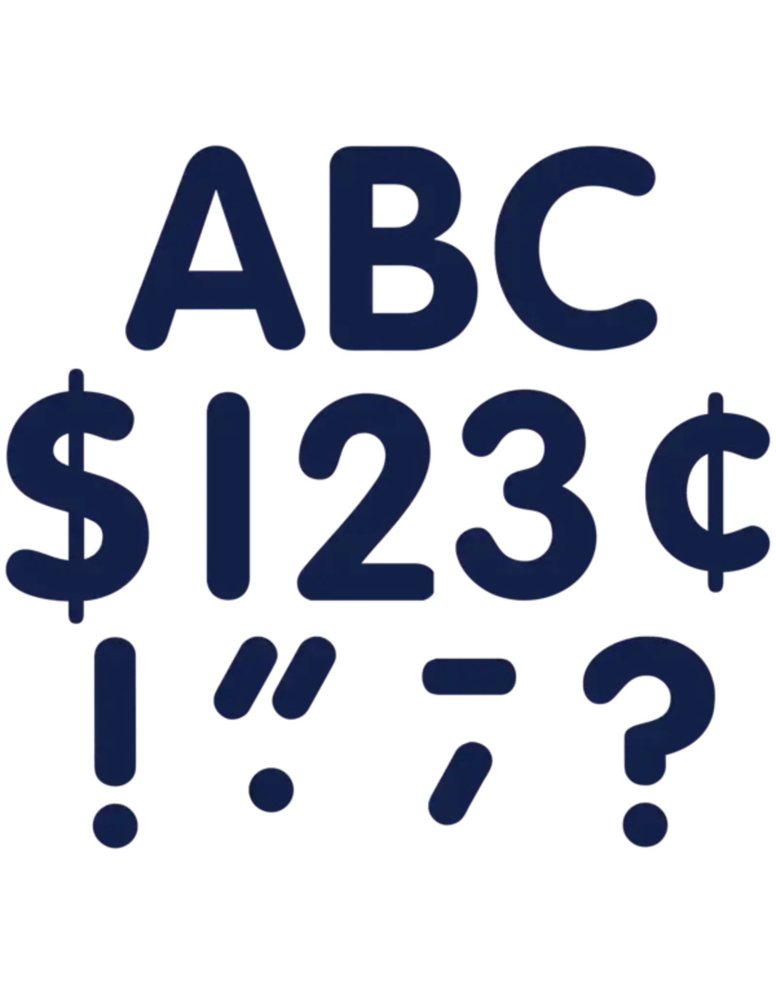 CLASSIC READY LETTERS: 4" NAVY BLUE 81 PC