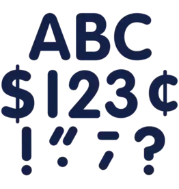 CLASSIC READY LETTERS: 4" NAVY BLUE 81 PC