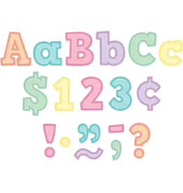 BOLD BLOCK READY LETTERS: PASTEL COLORS  4" COMBO PACK