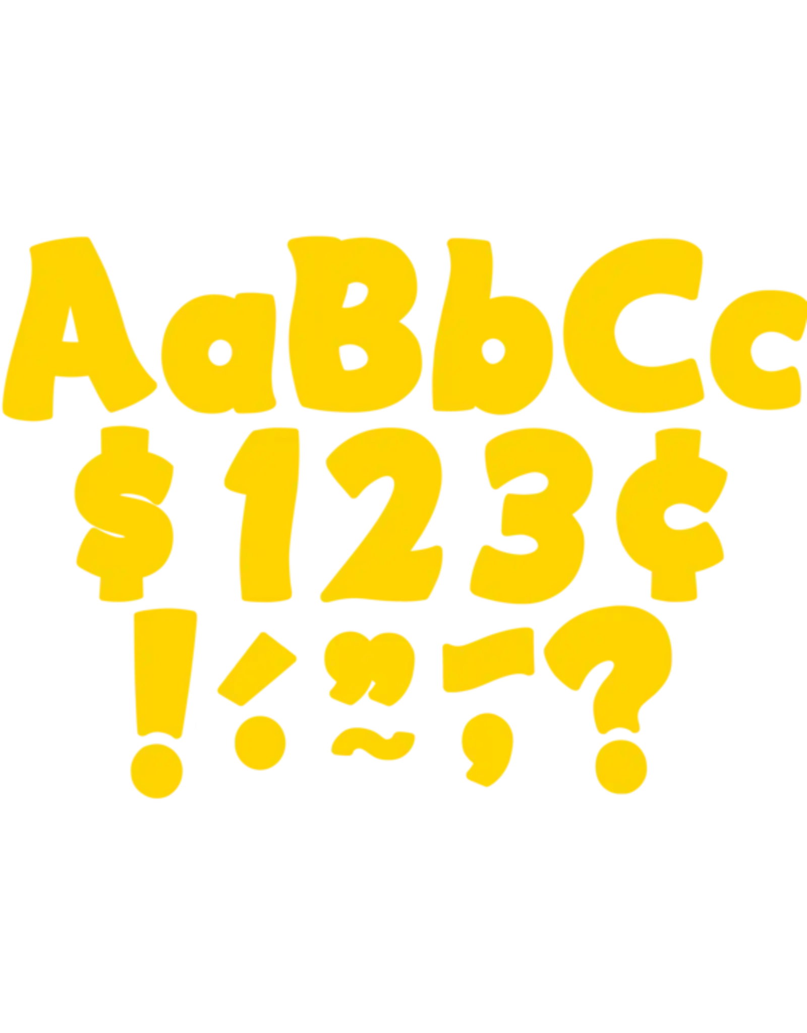 FUN FONT READY LETTERS: 4" YELLOW COMBO