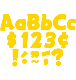 FUN FONT READY LETTERS: 4" YELLOW COMBO