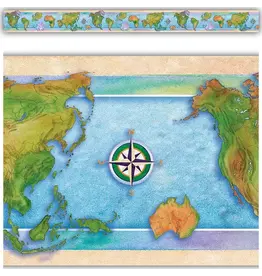 STRAIGHT  BORDERS WORLD CONTINENTS - 3"X35'