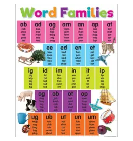 Teacher Created Resources CHARTLET: WORD FAMILIES 17"X22"