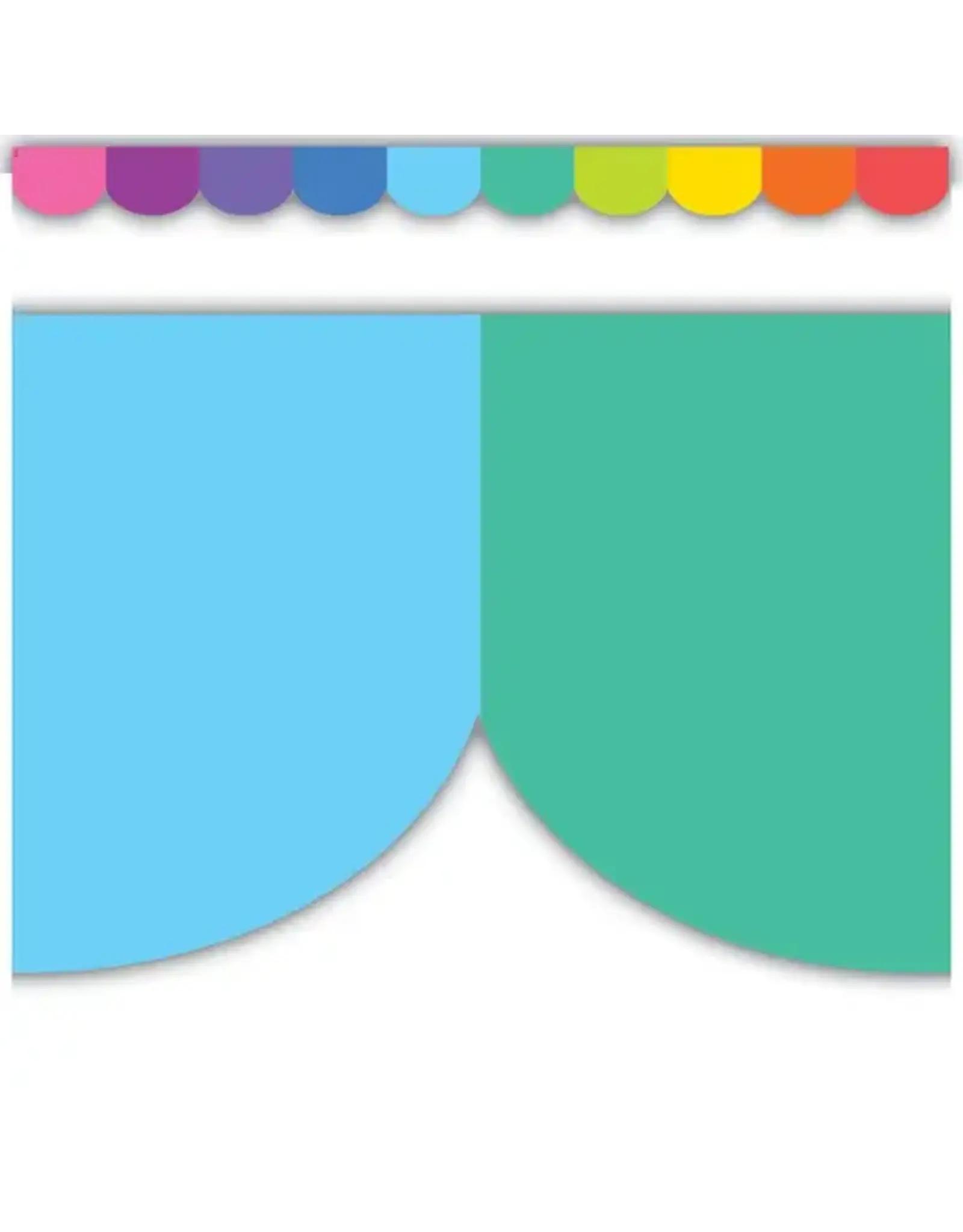 SCALLOPED DIE CUT BORDER COLORFUL 3"X35'