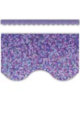 SCALLOPED BORDER SPARKLE PURPLE  2 3/16"X35'