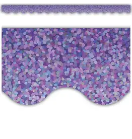 SCALLOPED BORDER SPARKLE PURPLE  2 3/16"X35'