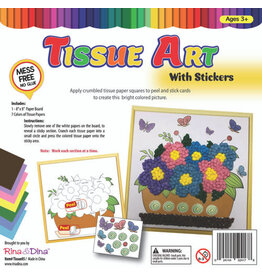TISSUE ART WITH STICKERS - FORAL
