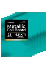 METALLIC FOIL BOARD: 8½x11, LIGHTT BLUE -25 PACK