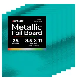 METALLIC FOIL BOARD: 8½x11, LIGHT BLUE -25 PACK