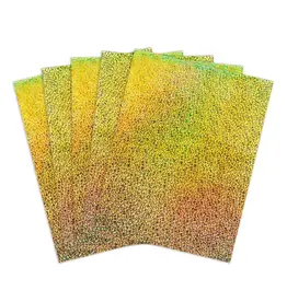 HYGLOSS HOLOGRAPHIC PAPER SELF-ADHESIVE : 8½x11, SPARKLE GOLD 25 SHEETS