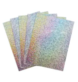 HYGLOSS HOLOGRAPHIC PAPER SELF-ADHESIVE : 8½x11, SPARKLE SILVER 25 SHEETS