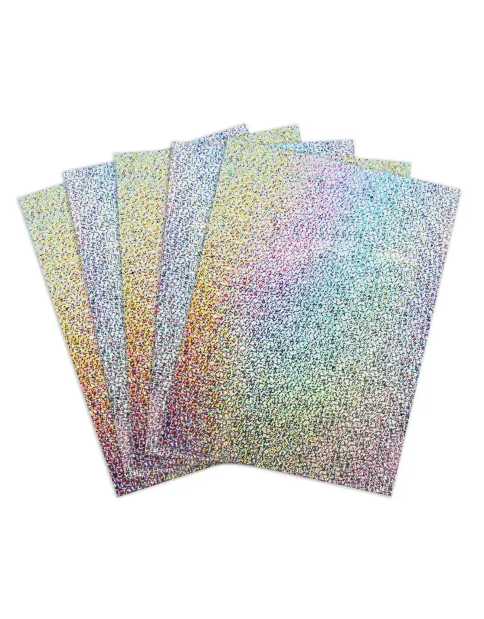 HYGLOSS HOLOGRAPHIC PAPER SELF-ADHESIVE : 8½x11, SPARKLE SILVER 25 SHEETS