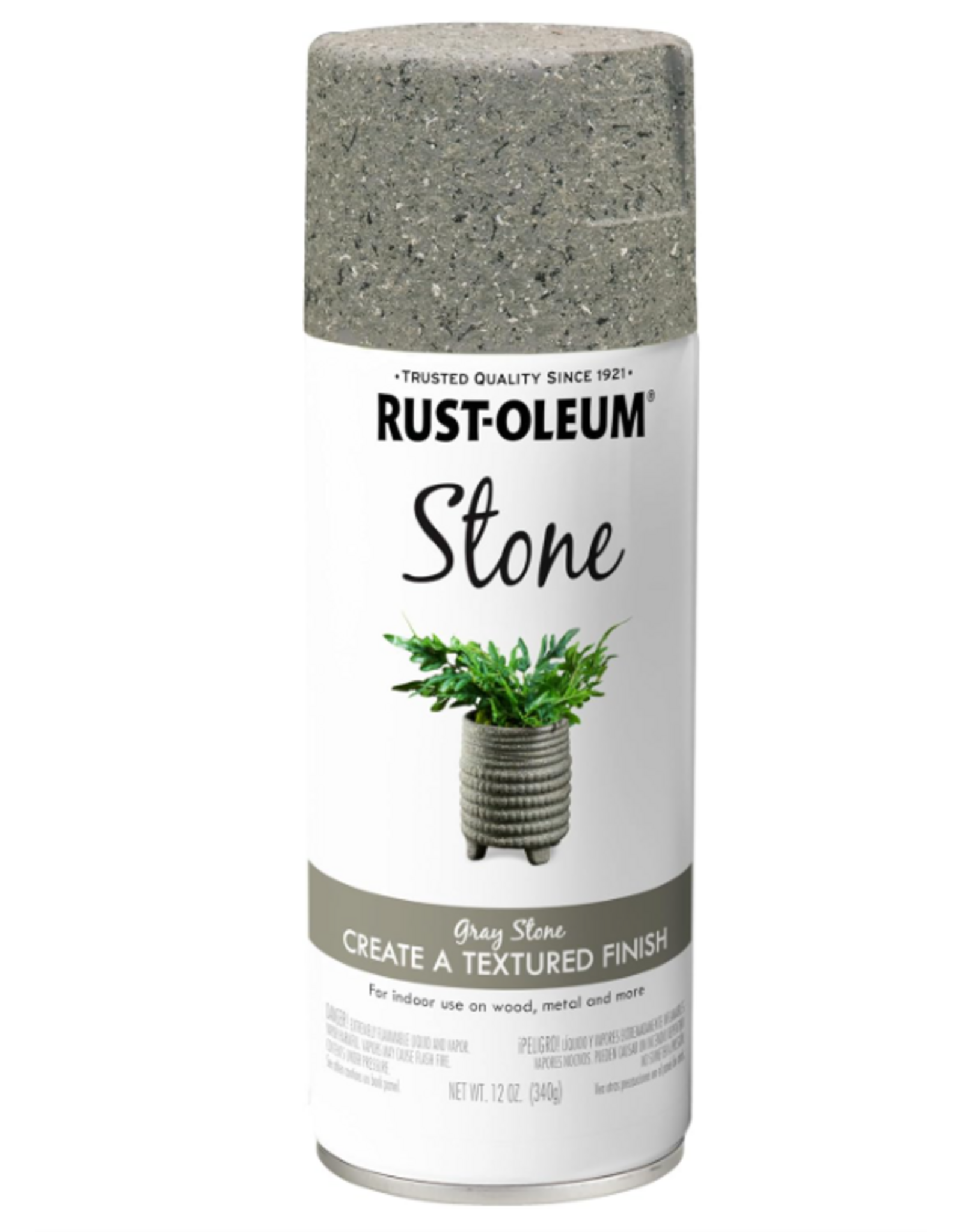RUST-OLEUM SPRAY PAINT GRAY STONE 12OZ
