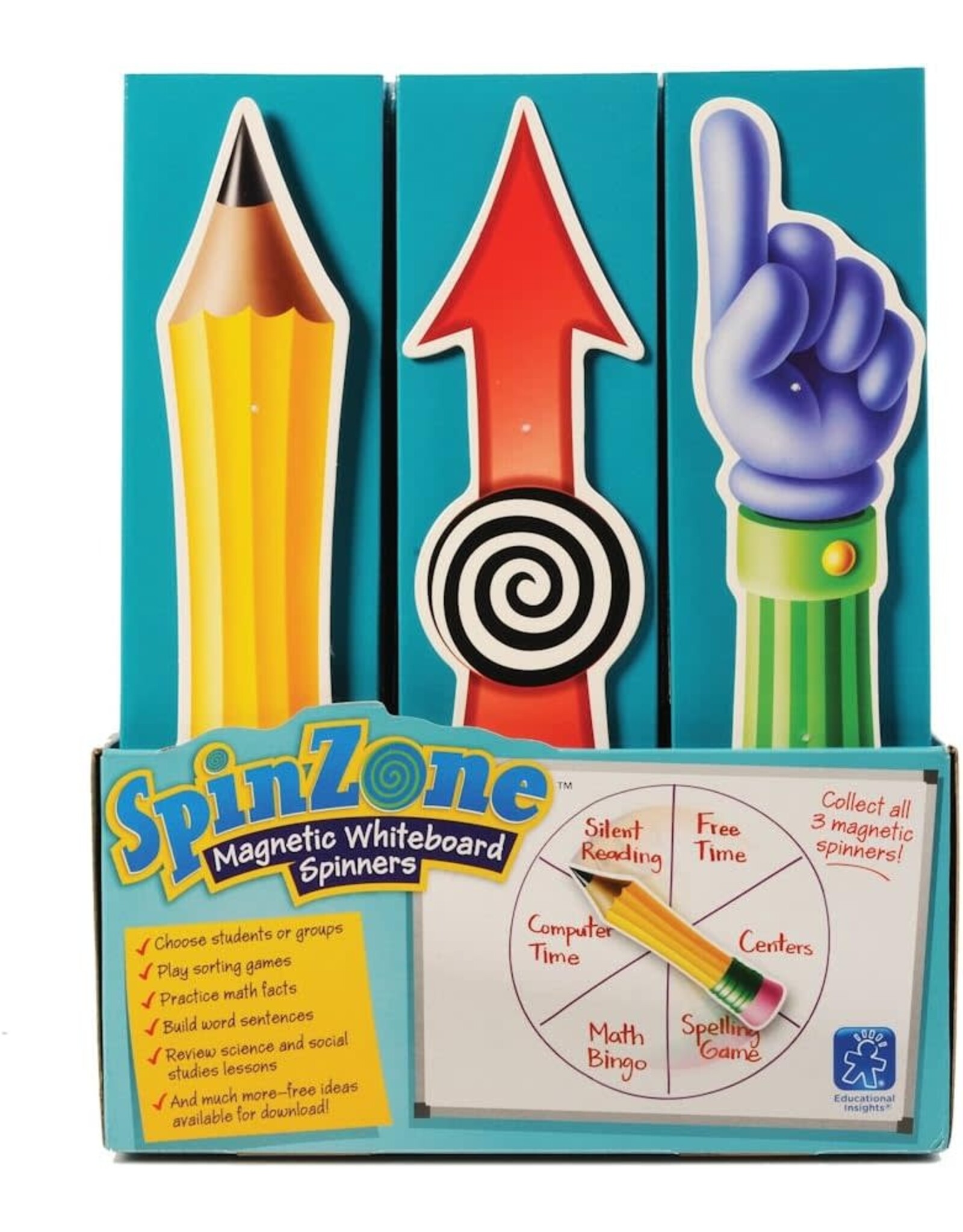 SPINZONE MAGNETIC SPINNERS 11" 3 ASSORTED DESIGNES - 1 PIECE