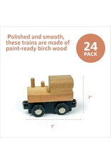 WOOD MAGNETIC TRAIN SET - 24 PACK