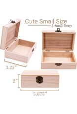 WOOD JEWELRY BOX 5.75"x3.75"x2" - 1 PIECE