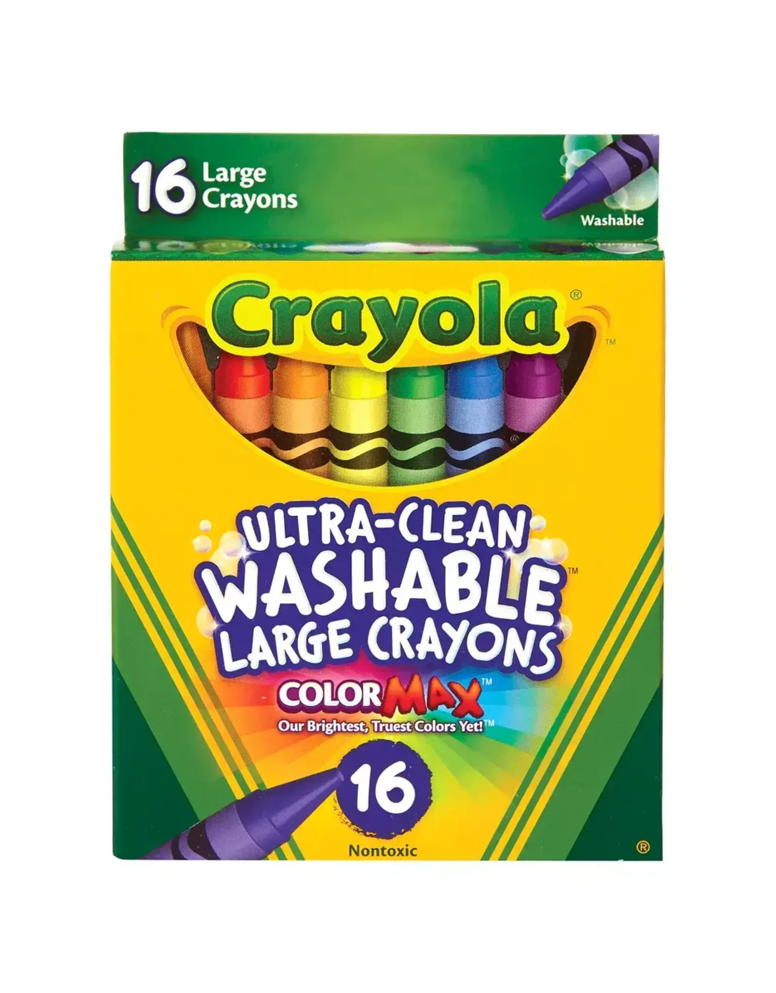 CRAYOLA LARGE CRAYONS WASHABLE 16 PACK