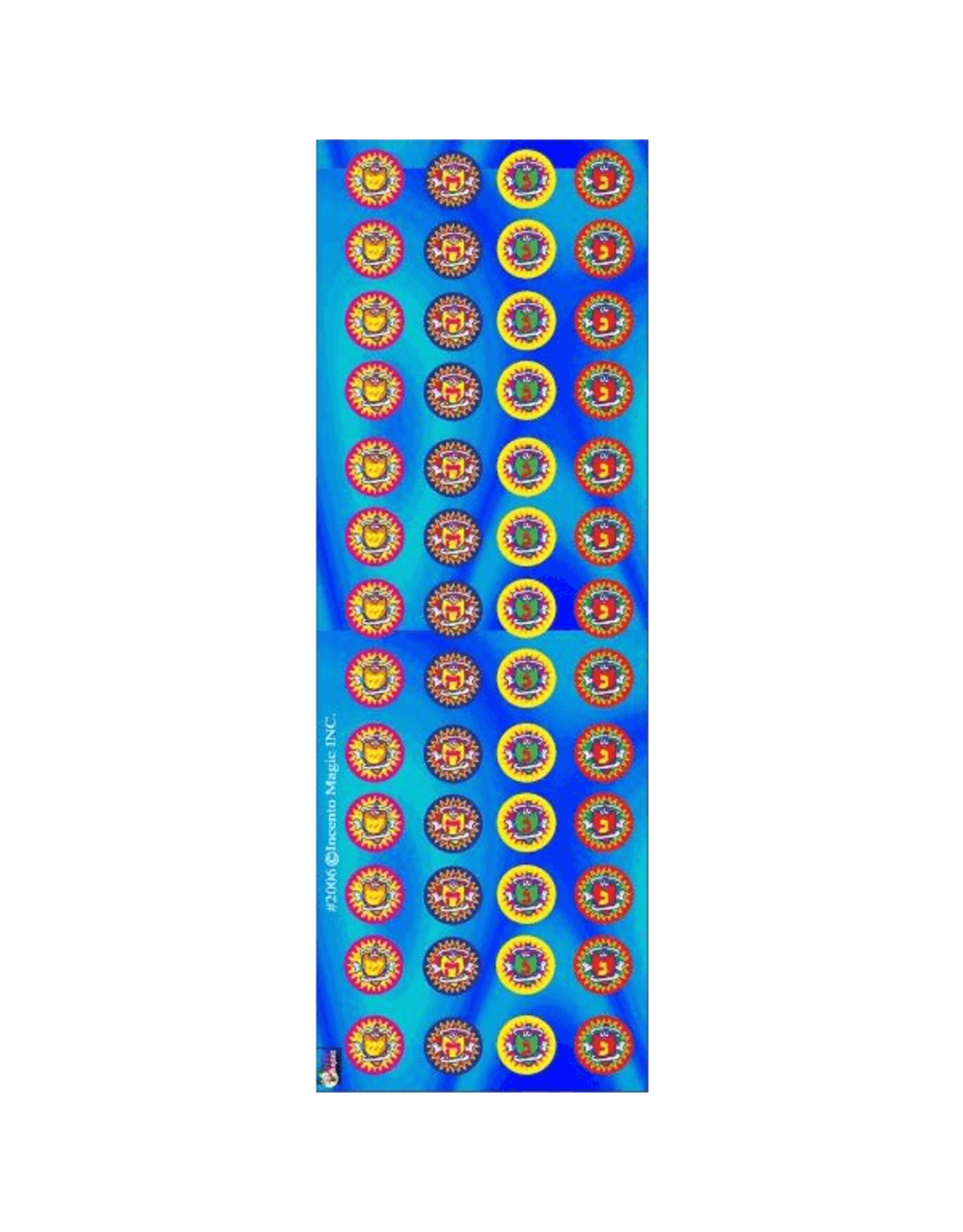 incento magic STICKERS - CIRCLE ANIMATED DREIDEL 6 SHEETS