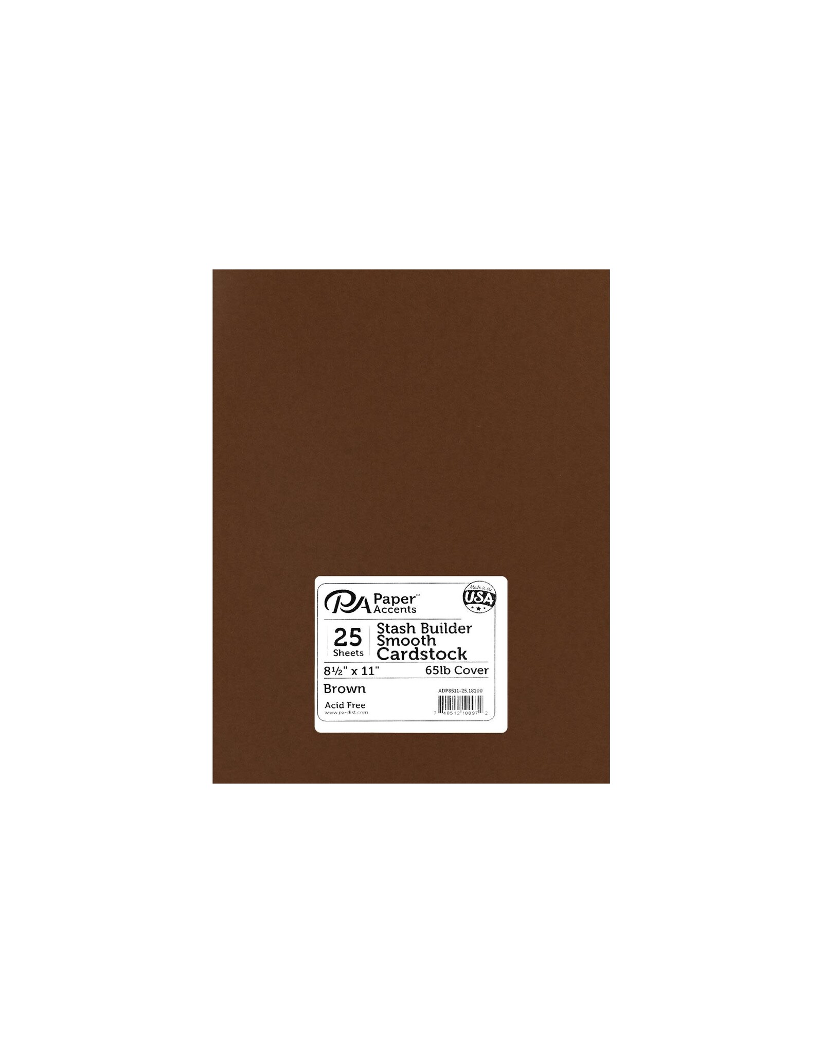 PREMIUM CARDSTOCK:   BROWN 8.5"x11" - 25 SHEETS