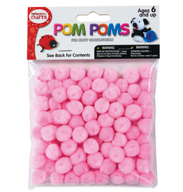 POM POMS: 1/2" LIGHT PINK 100 PACK