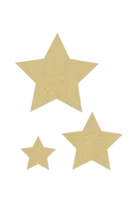 CUT OUTS:  GLITZ STARS ACCENTS GOLD  3 ASSORTED SIZES 30 PC PACK