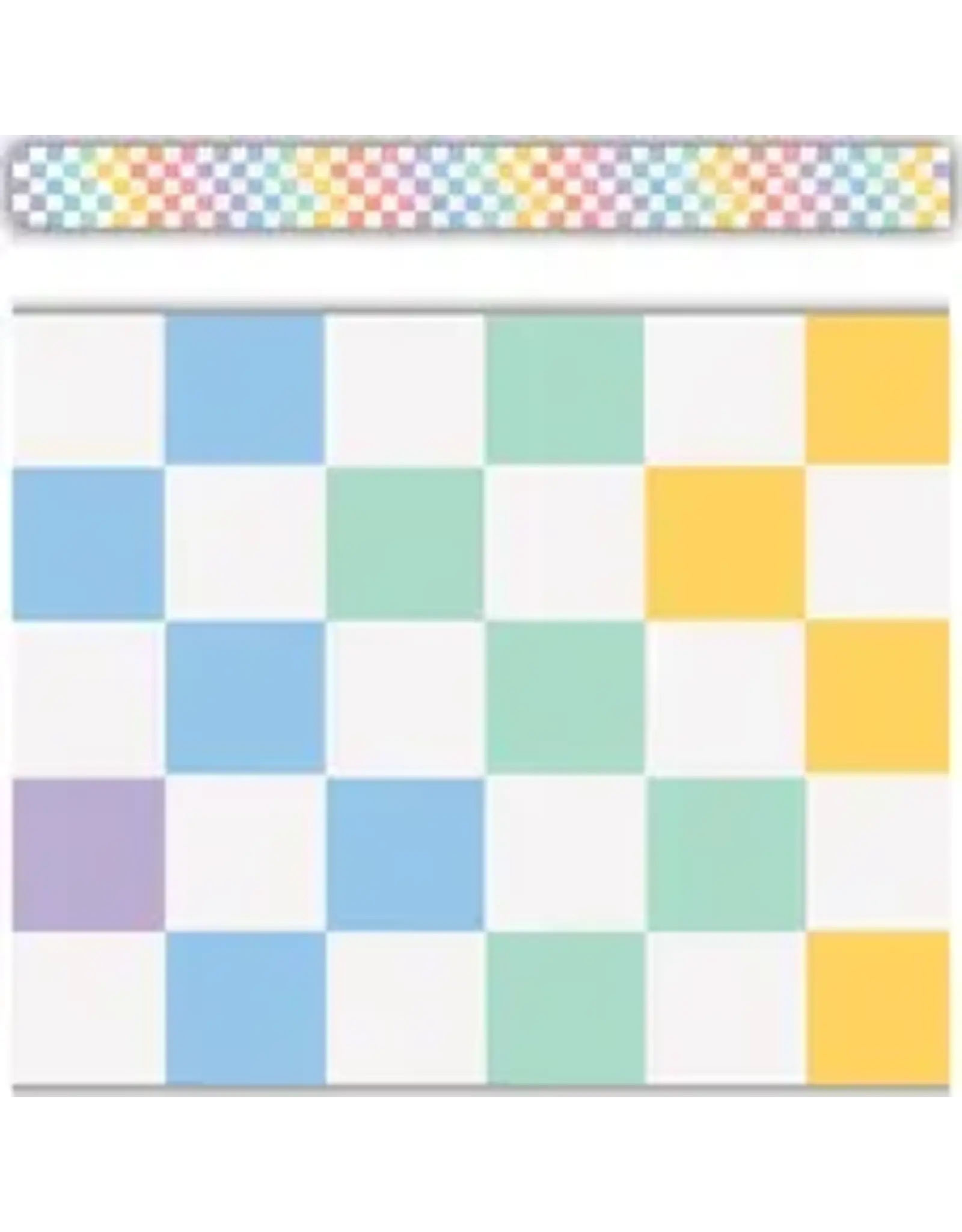 STRAIGHT BORDER  COOL FOR SCHOOL CHECKERS- 3"X35'