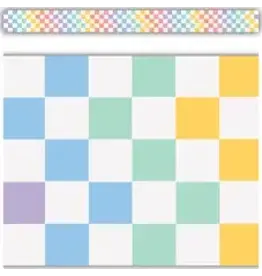 STRAIGHT BORDER  COOL FOR SCHOOL CHECKERS- 3"X35'