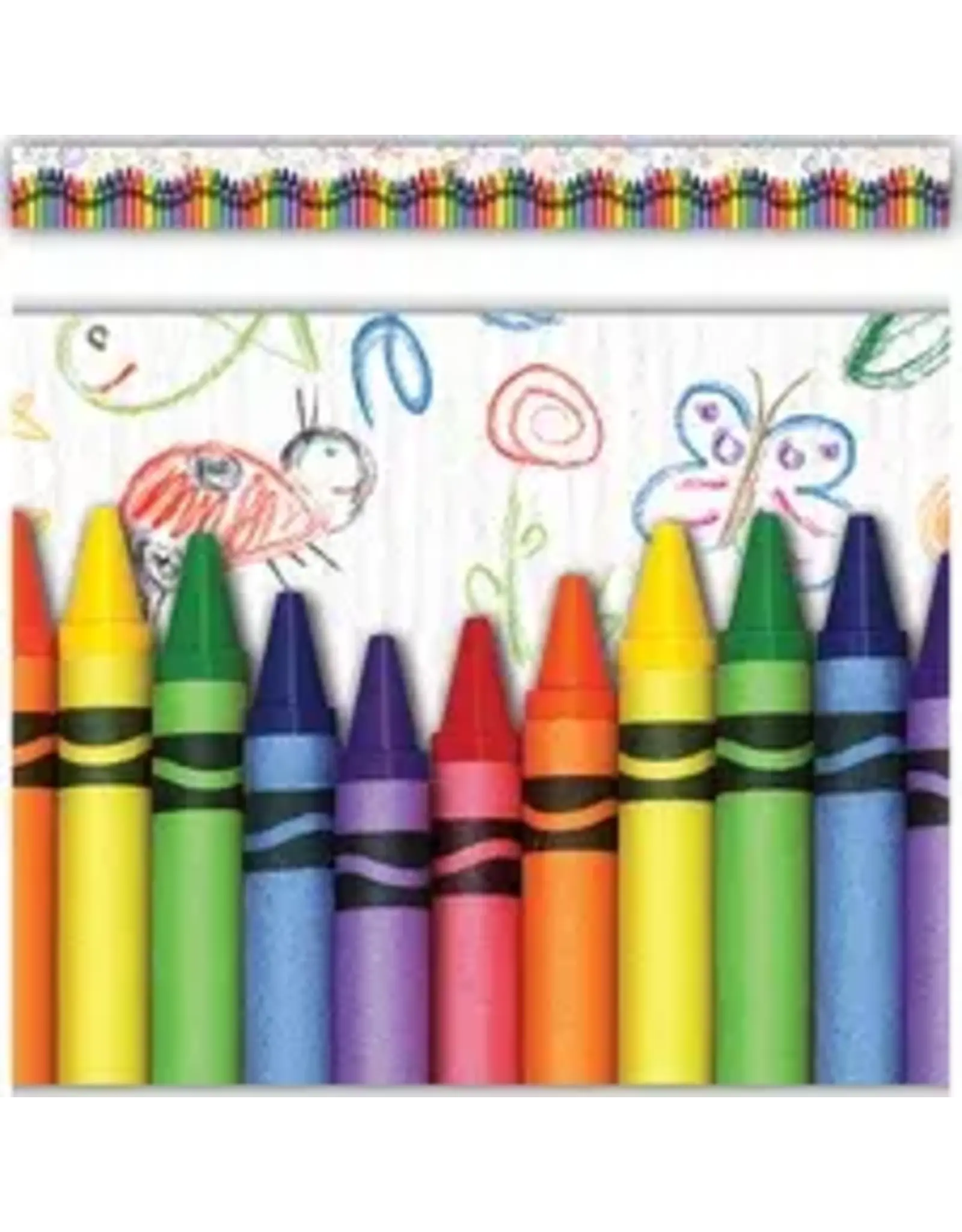 STRAIGHT BORDER: CRAYONS - 3"X35'