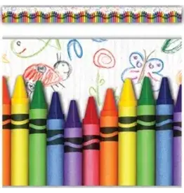 STRAIGHT BORDER: CRAYONS - 3"X35'